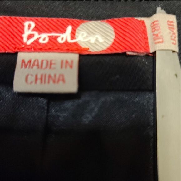 Boden Black Modern Dress Gray Purple  Circles Size 4 - Picture 6 of 8